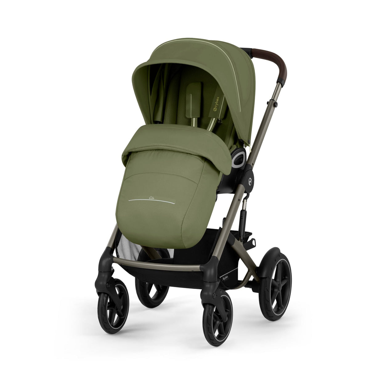 Cybex Talos S Lux Carrycot Travel System with Cloud T Car Seat & ISOFIX Base - Moss Green