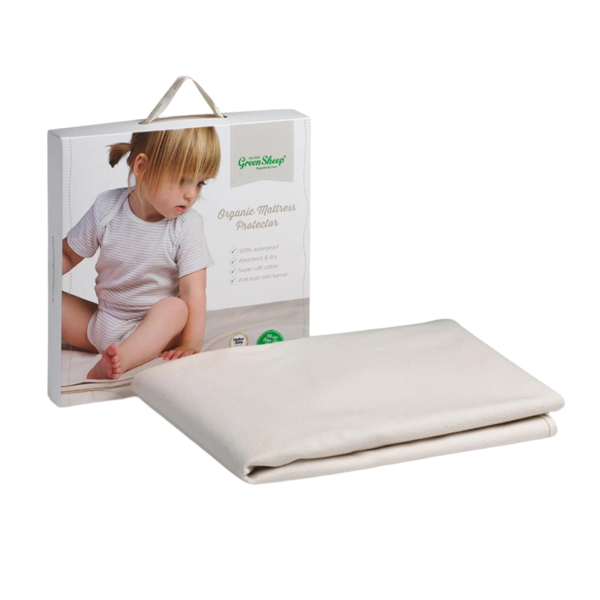 Little Green Sheep Organic Cot Bed Mattress Protector - 70x140cm
