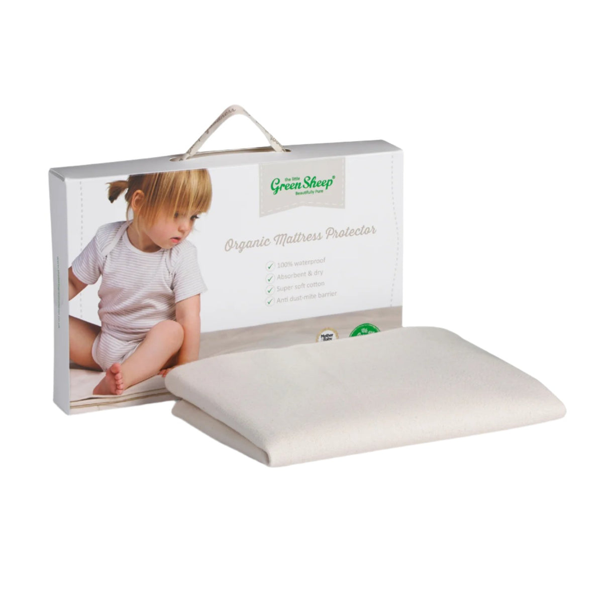Little Green Sheep Organic Crib Mattress Protector - 38x89cm