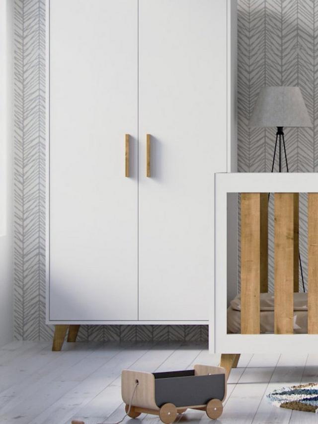 Little Acorns Siriana Wardrobe - White & Oak