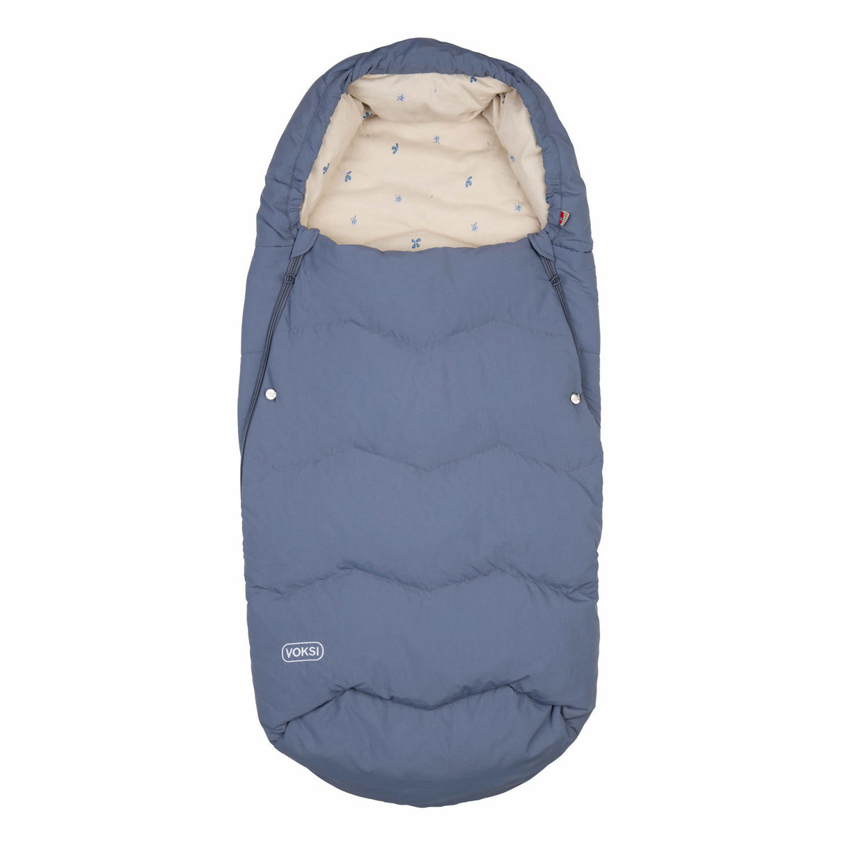Voksi Explorer All Seasons Universal Pushchair Footmuff - Stone Blue Clover
