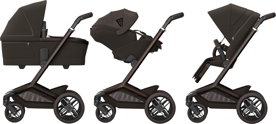 Maxi-Cosi Fame 2026 Premium Travel System with Pebble Slide Pro and Slide Pro Base - Espresso Brown