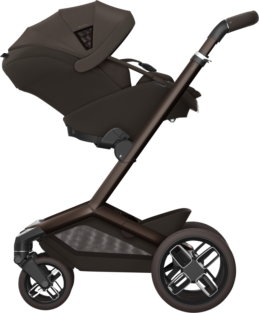 Maxi Cosi Fame 2026 Ultimate Travel System With Coral Slide Pro & Slide Pro Base - Espresso Brown