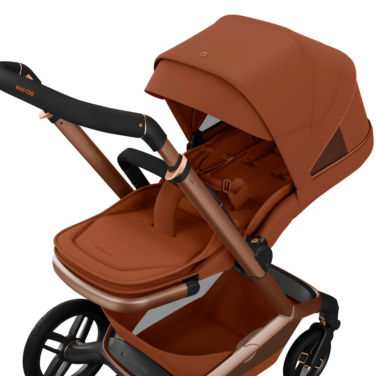 Maxi-Cosi Fame 2026 Premium Travel System with Pebble Slide Pro and Slide Pro Base - Copper Terra