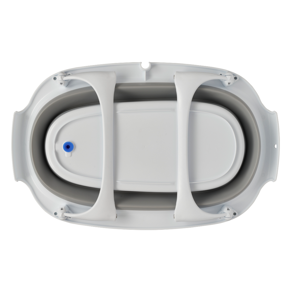 Vital Baby Foldable Compact Baby Bath - White & Grey