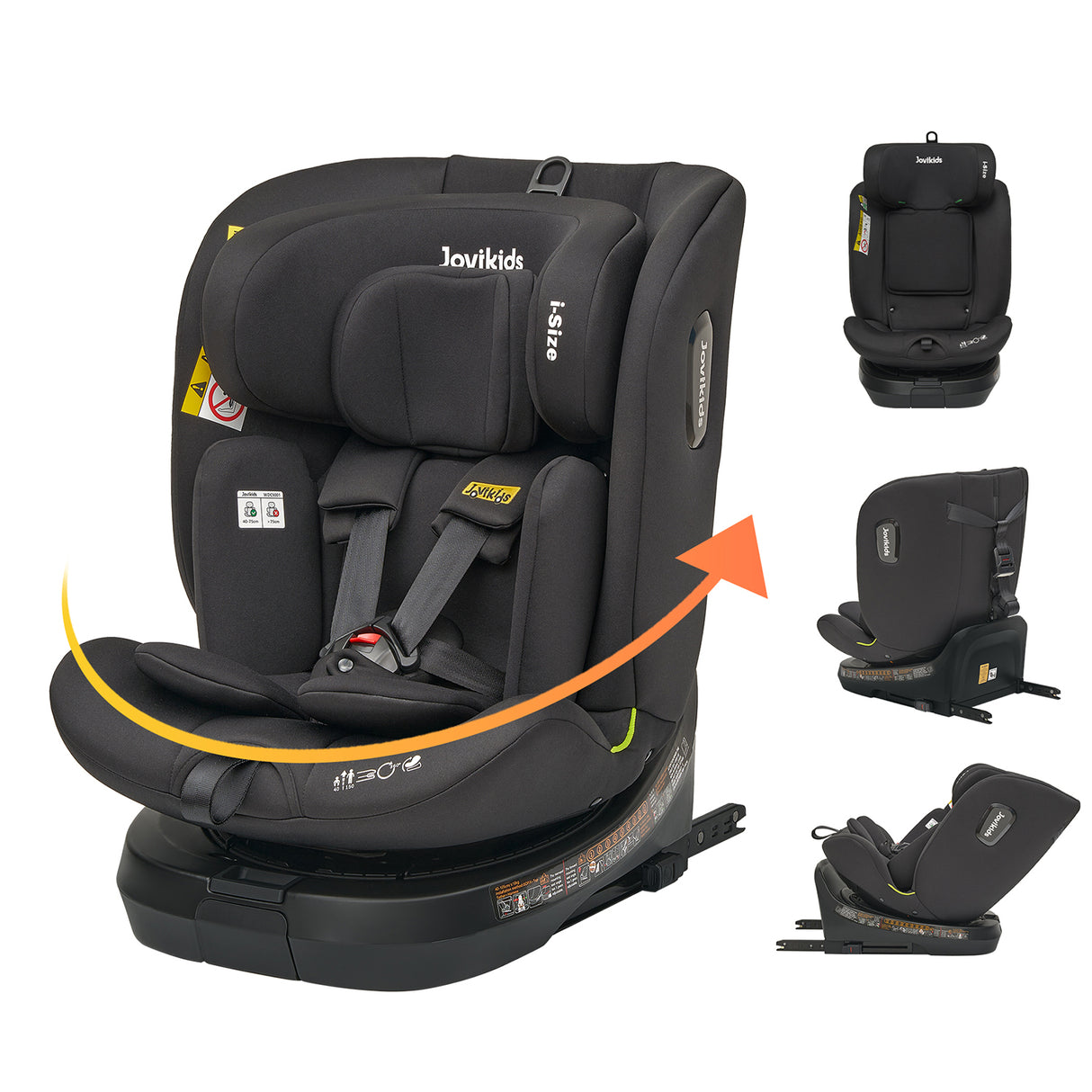 Jovikids Ranger TT Rotating Car Seat - Black