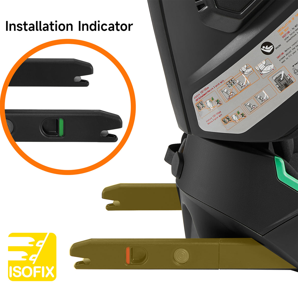 Jovikids Rober Foldable High Back Booster - Black