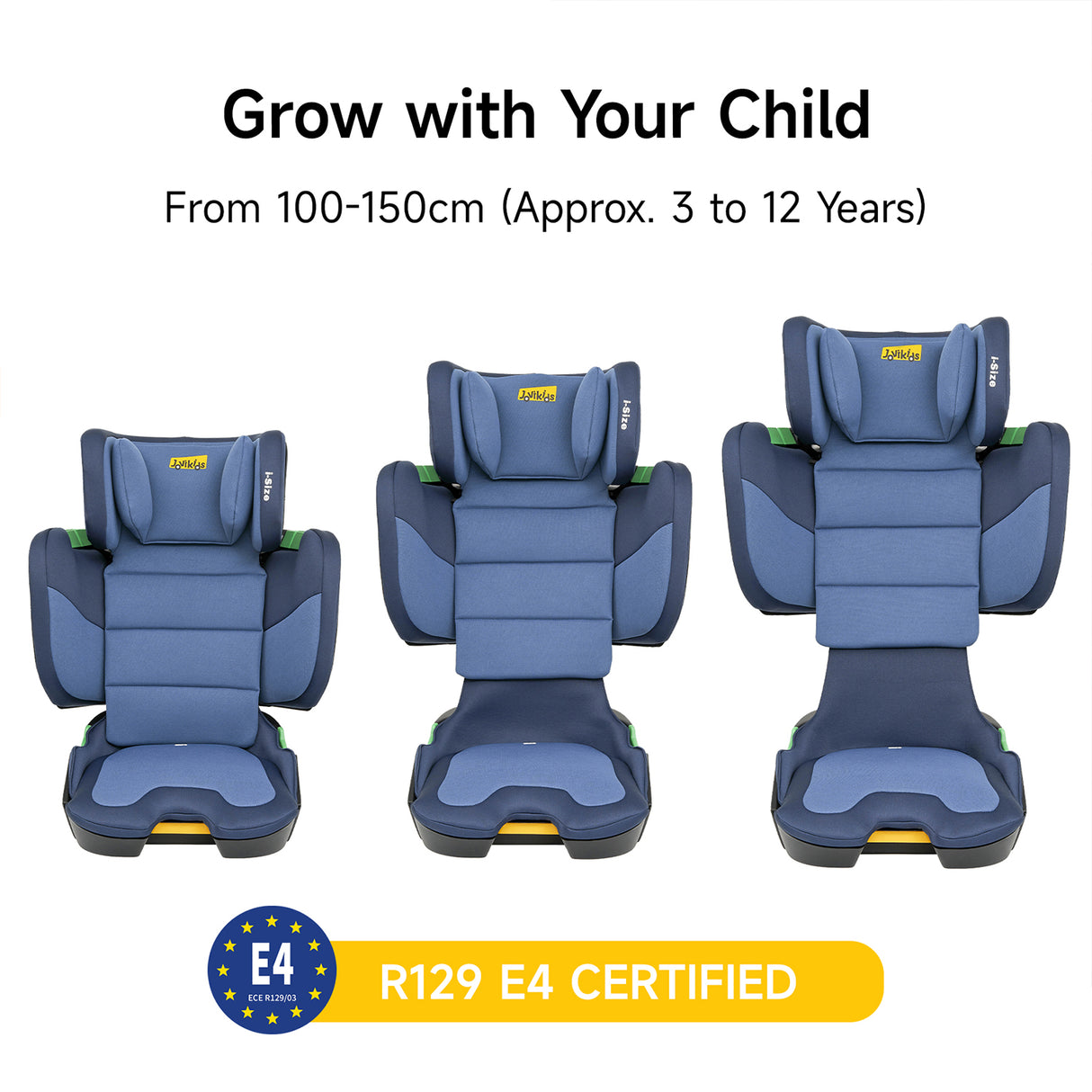 Jovikids Rober Foldable High Back Booster - Blue