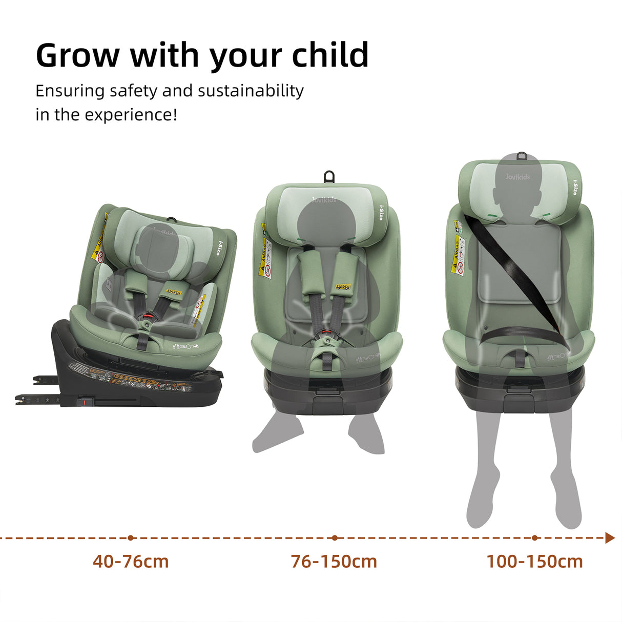 Jovikids Ranger TT Rotating Car Seat - Green