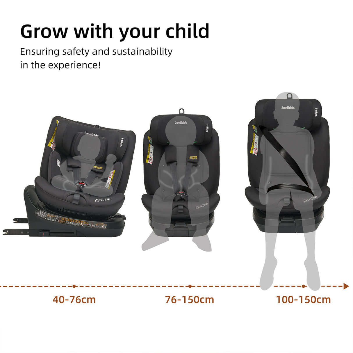 Jovikids Ranger TT Rotating Car Seat - Black