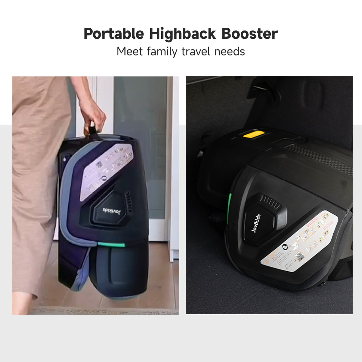 Jovikids Rober Foldable High Back Booster - Blue