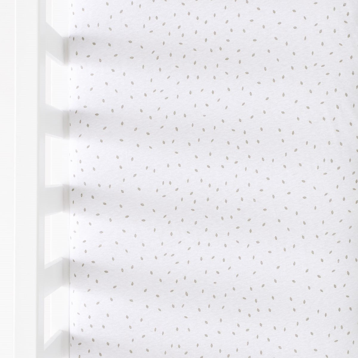 Little Green Sheep Organic Crib Fitted Sheet 35x80cm - White Rice