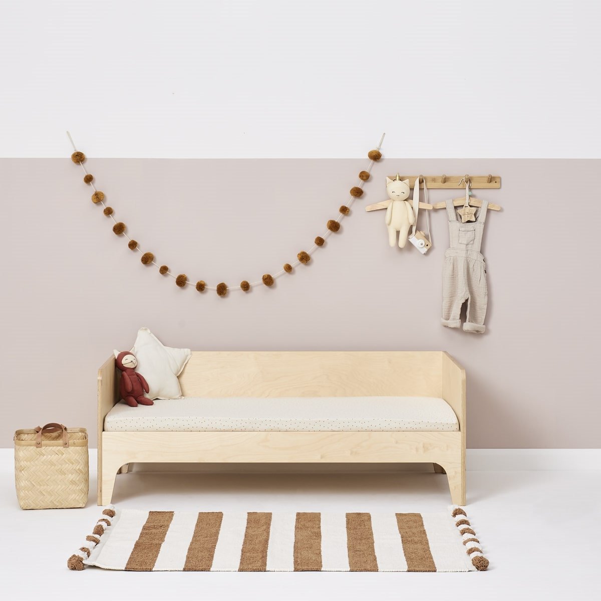 Little Green Sheep Organic Cot & Cot Bed Fitted Sheet - Linen Rice