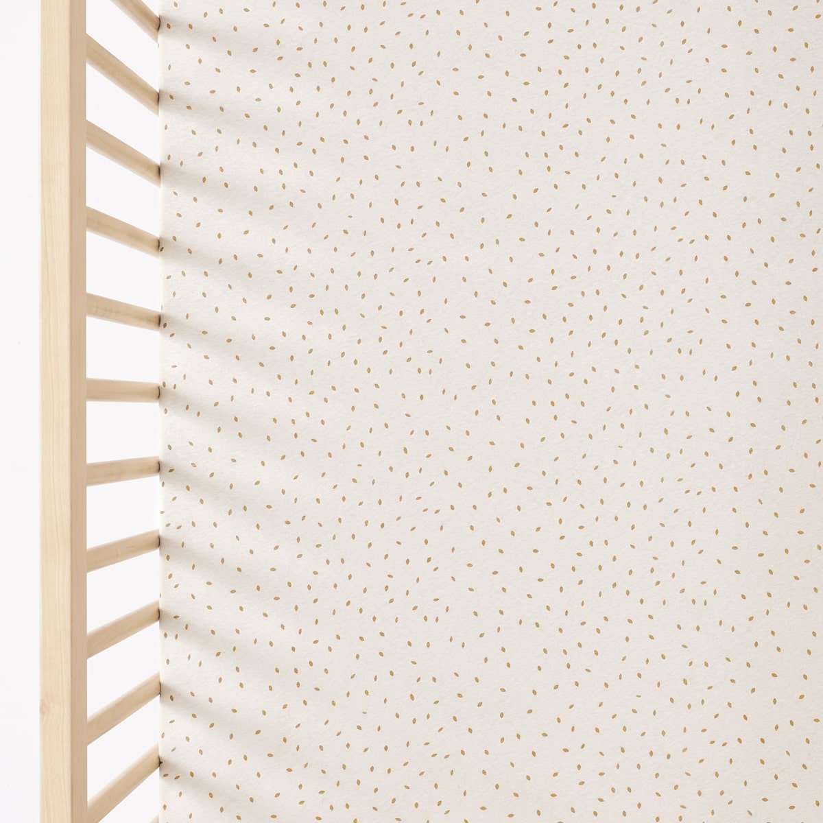 Little Green Sheep Organic Cot & Cot Bed Fitted Sheet - Linen Rice