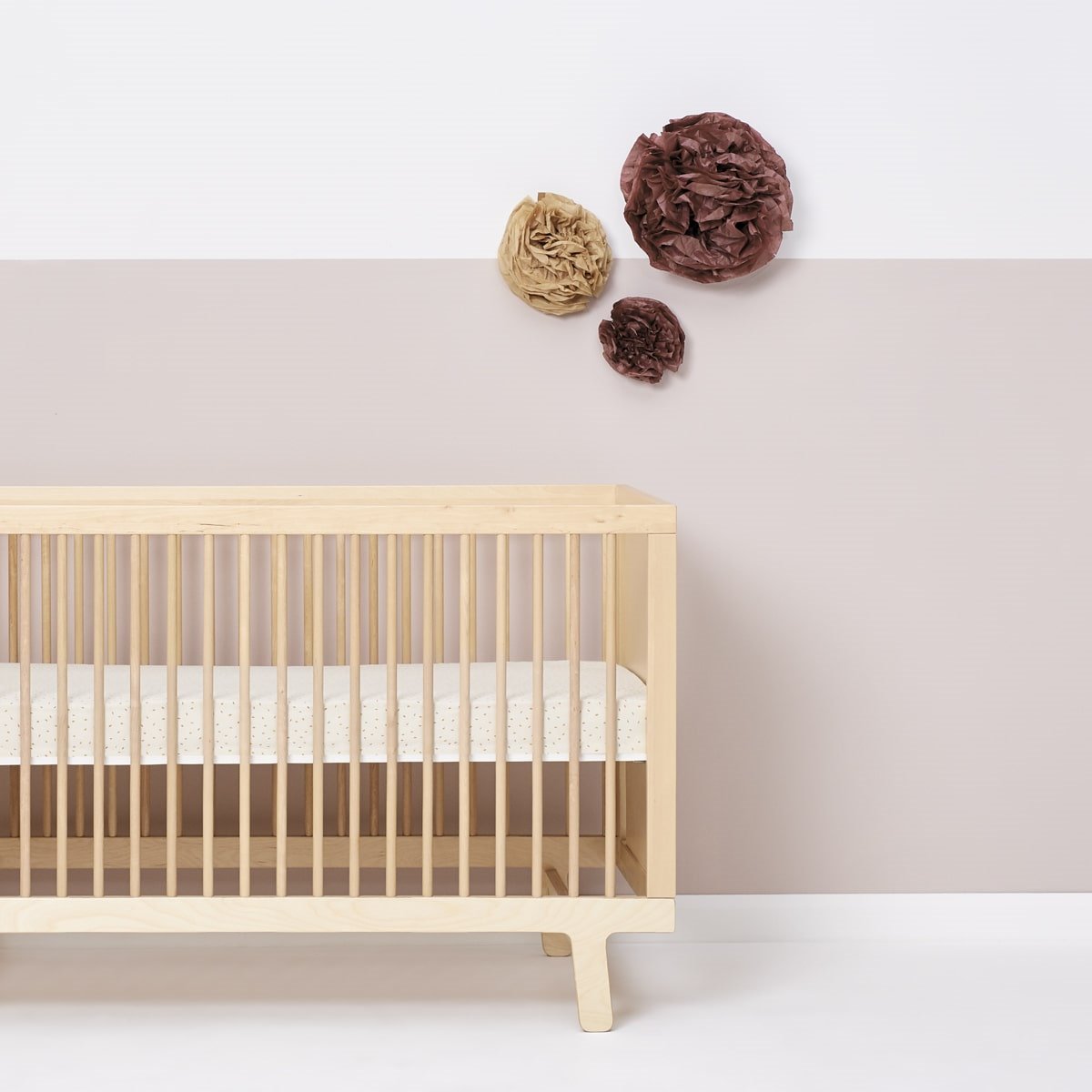 Little Green Sheep Organic Cot & Cot Bed Fitted Sheet - Linen Rice