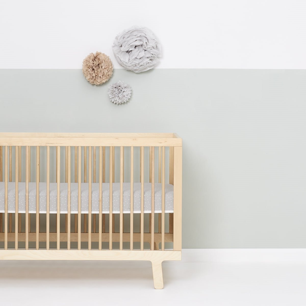 Little Green Sheep Organic Cot & Cot Bed Fitted Sheet - Dove Rice