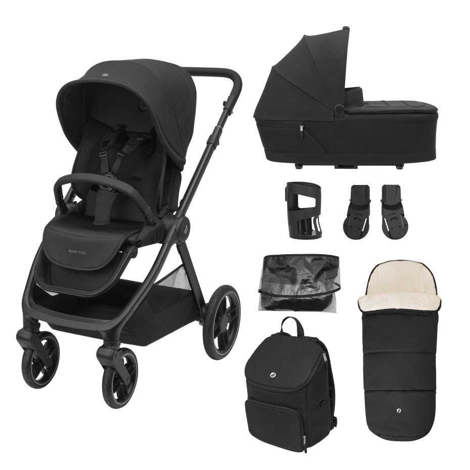 Maxi Cosi Oxford Essential Bundle with Accessories - Twillic Black