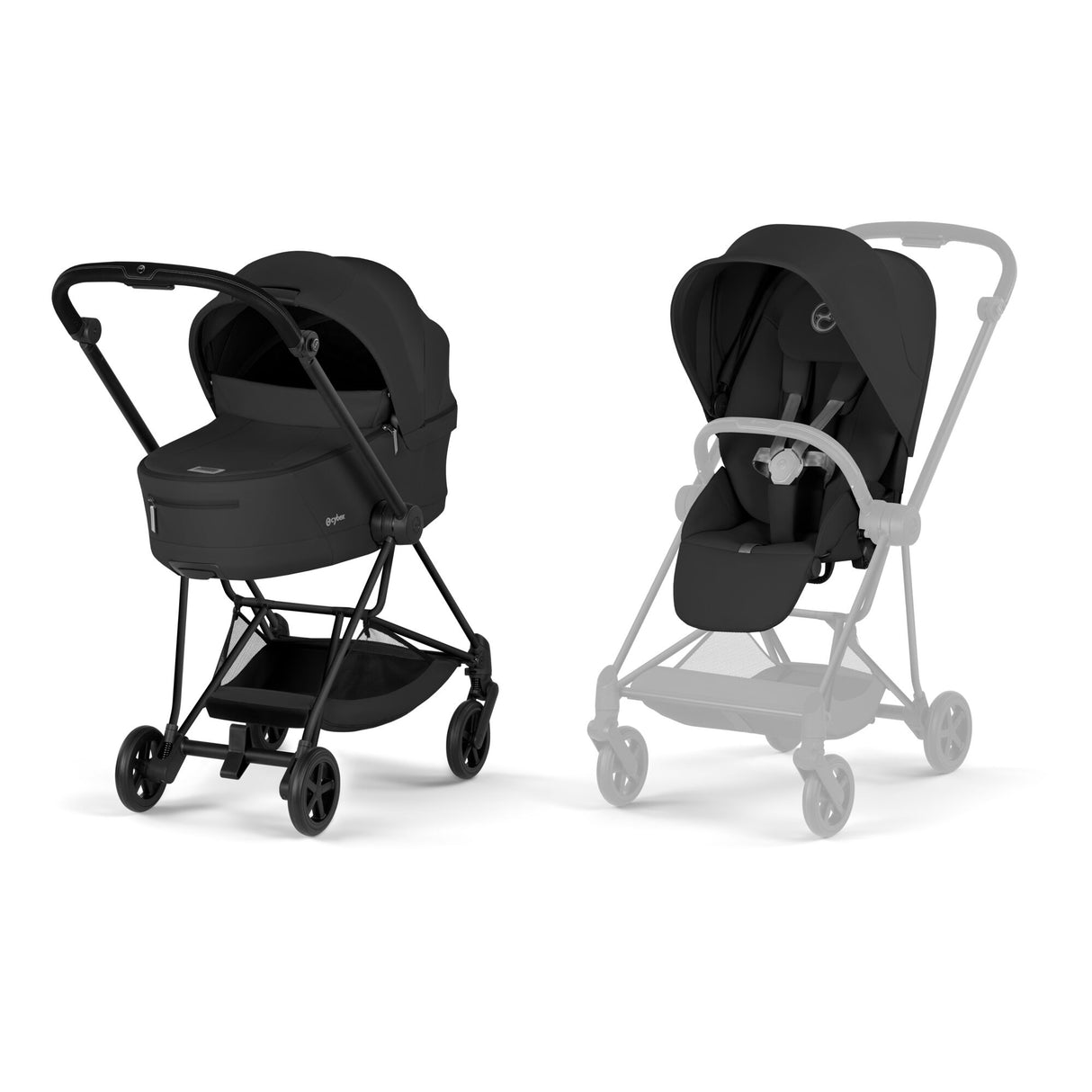 Cybex Mios 2026 Pushchair & Carrycot | Comfort Collection - Matt Black/Sepia Black