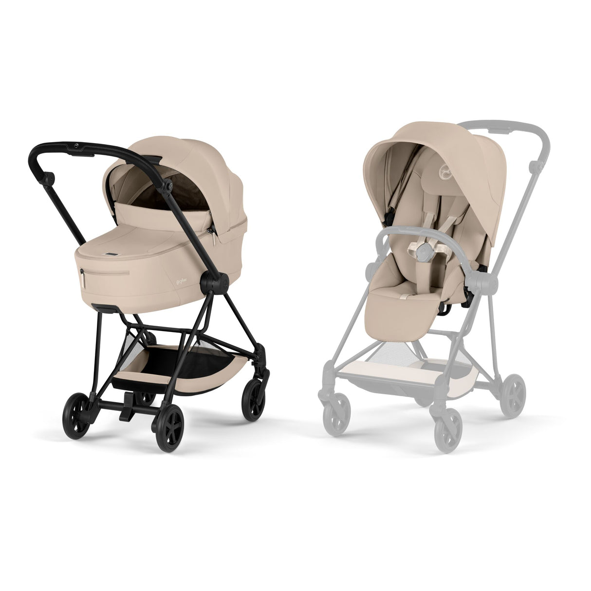 Cybex Mios 2026 Ultimate Bundle with Cloud T and ISOFIX Base | Comfort Collection - Matt Black/Cozy Beige