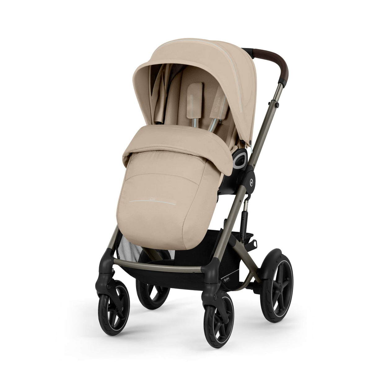 Cybex Talos S Lux Carrycot Travel System with Cloud T Car Seat & ISOFIX Base - Almond Beige