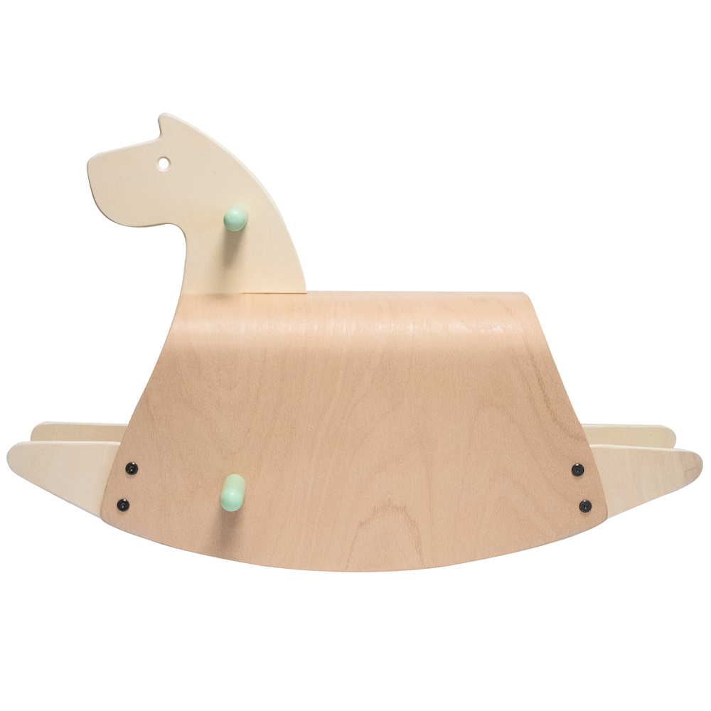 MamaToyz Pinto Wooden Rocking Horse