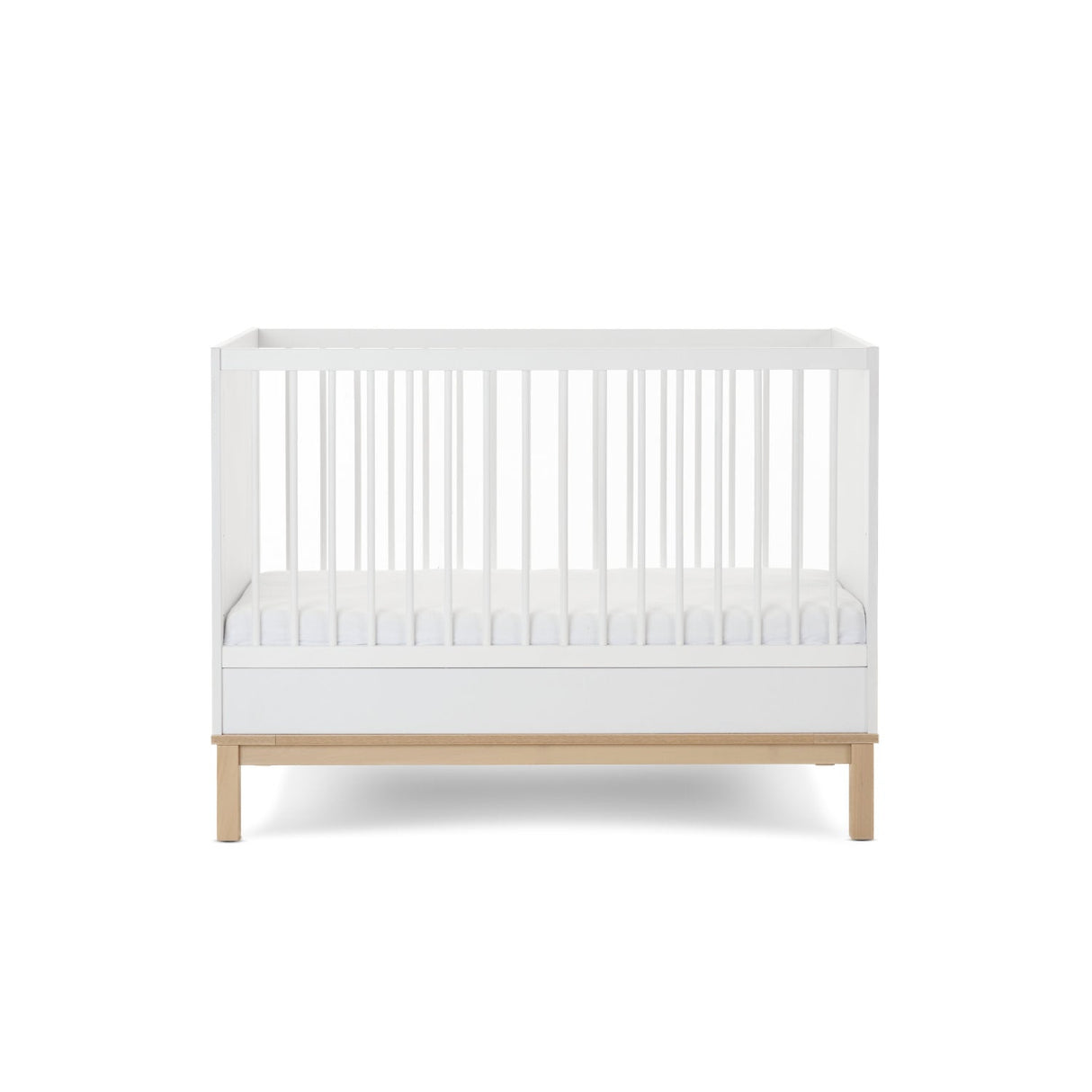 Obaby Astrid Mini 3 Piece Nursery Furniture Set with Mini Cot Bed & Dresser - White