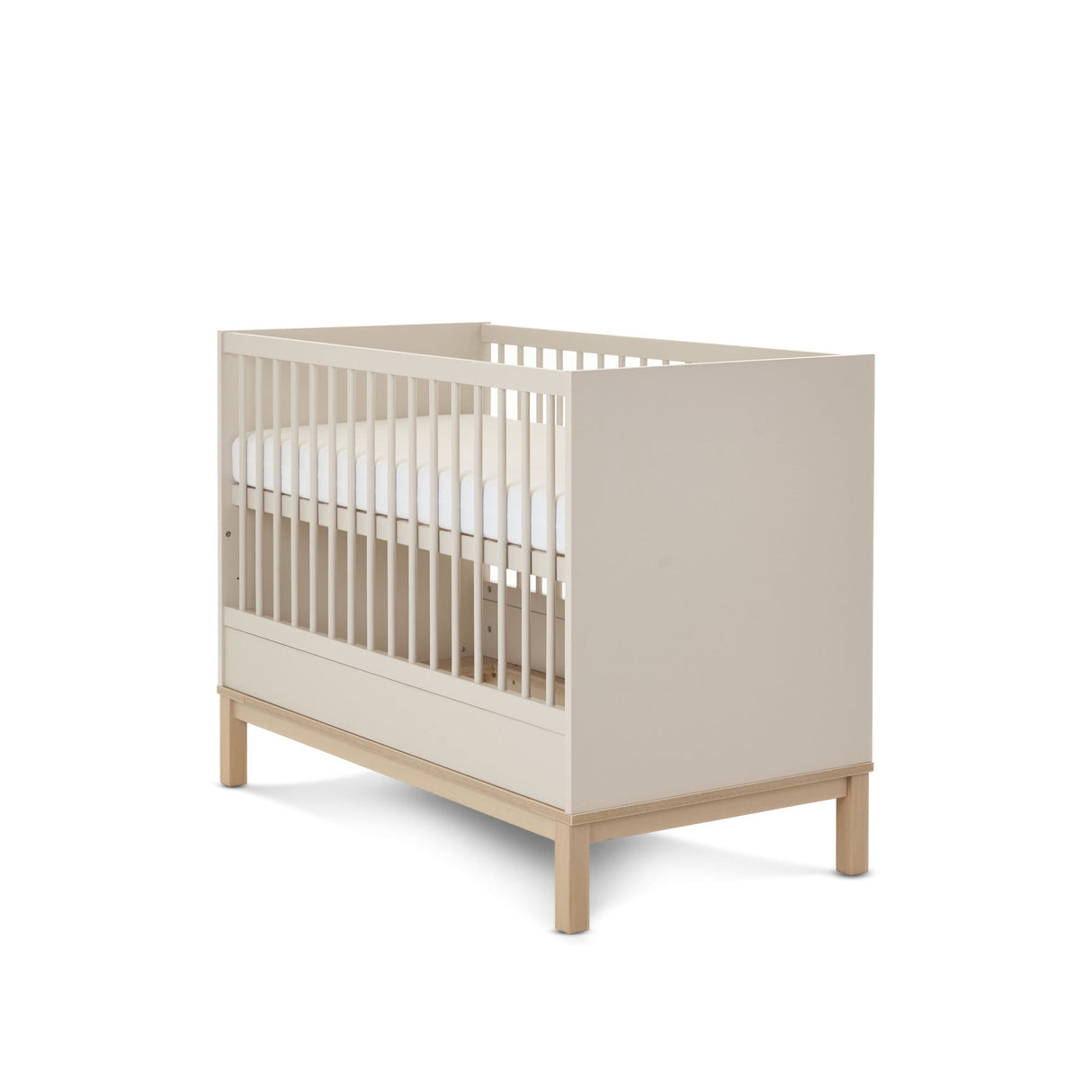 Obaby Astrid Mini 3 Piece Nursery Furniture Set with Mini Cot Bed & Dresser - Satin