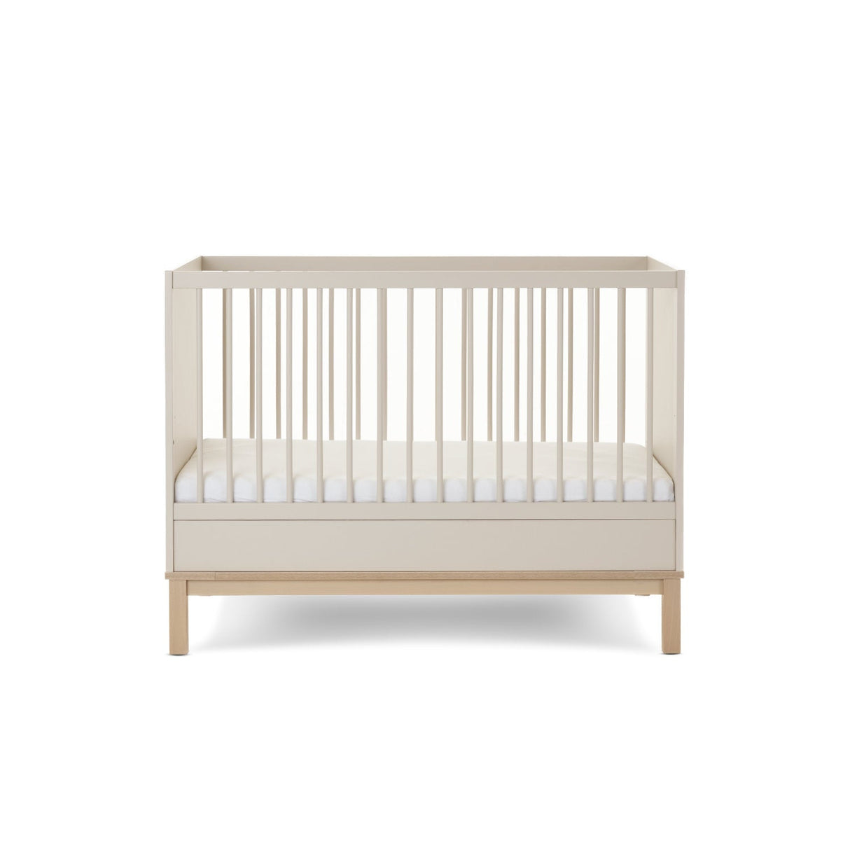 Obaby Astrid Mini 3 Piece Nursery Furniture Set with Mini Cot Bed & Dresser - Satin