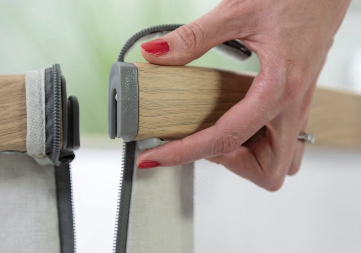 Tutti Bambini Cozee Bedside Crib - Oak & Charcoal