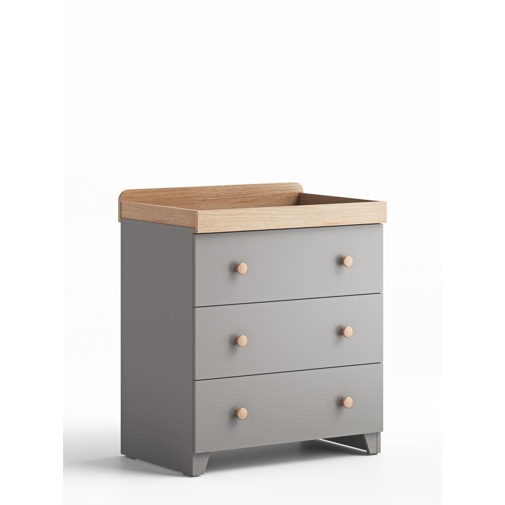 Little Acorns Classic Dresser - Grey & Oak