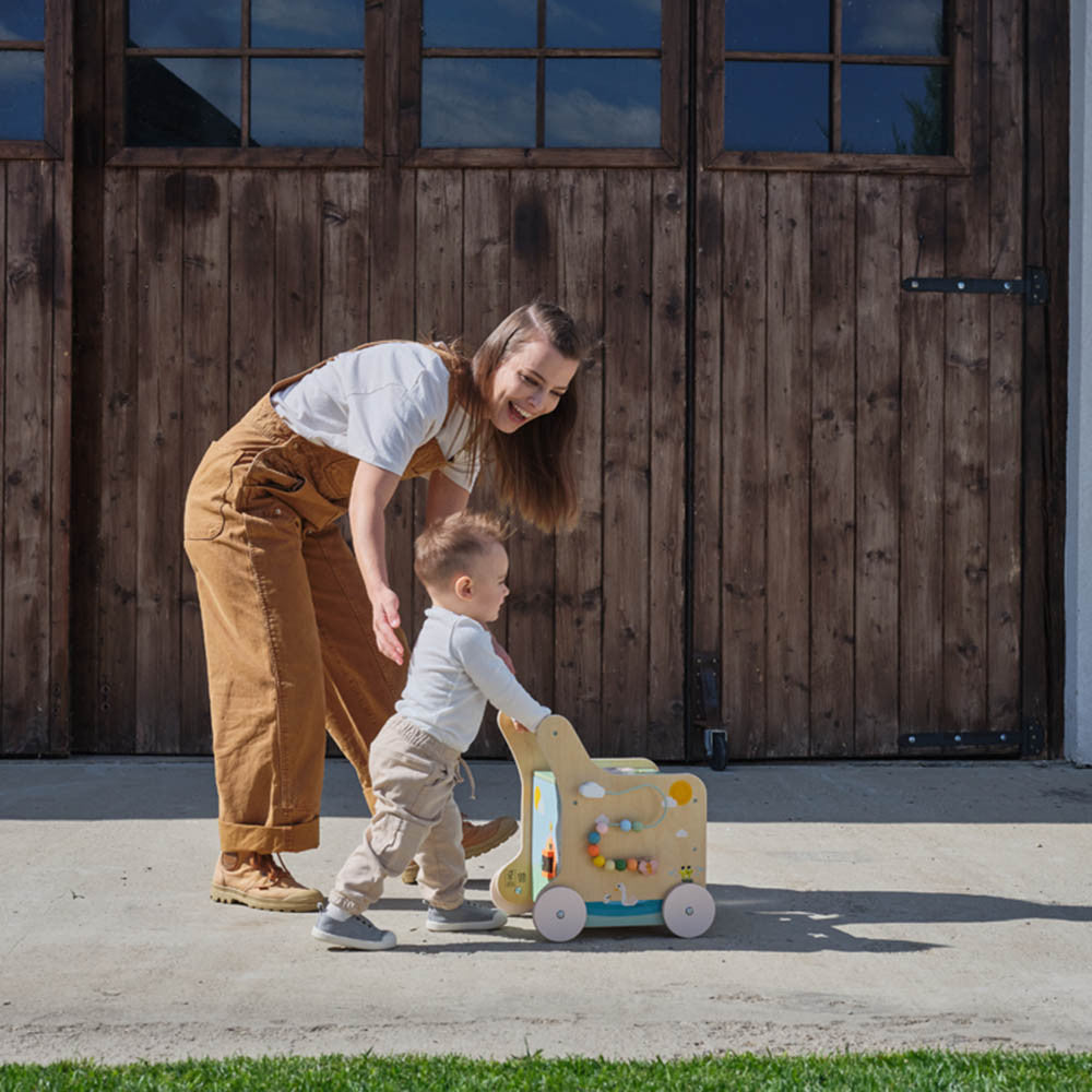Tiny Love Farmers Funday Push & Play Wooden Walk Behind