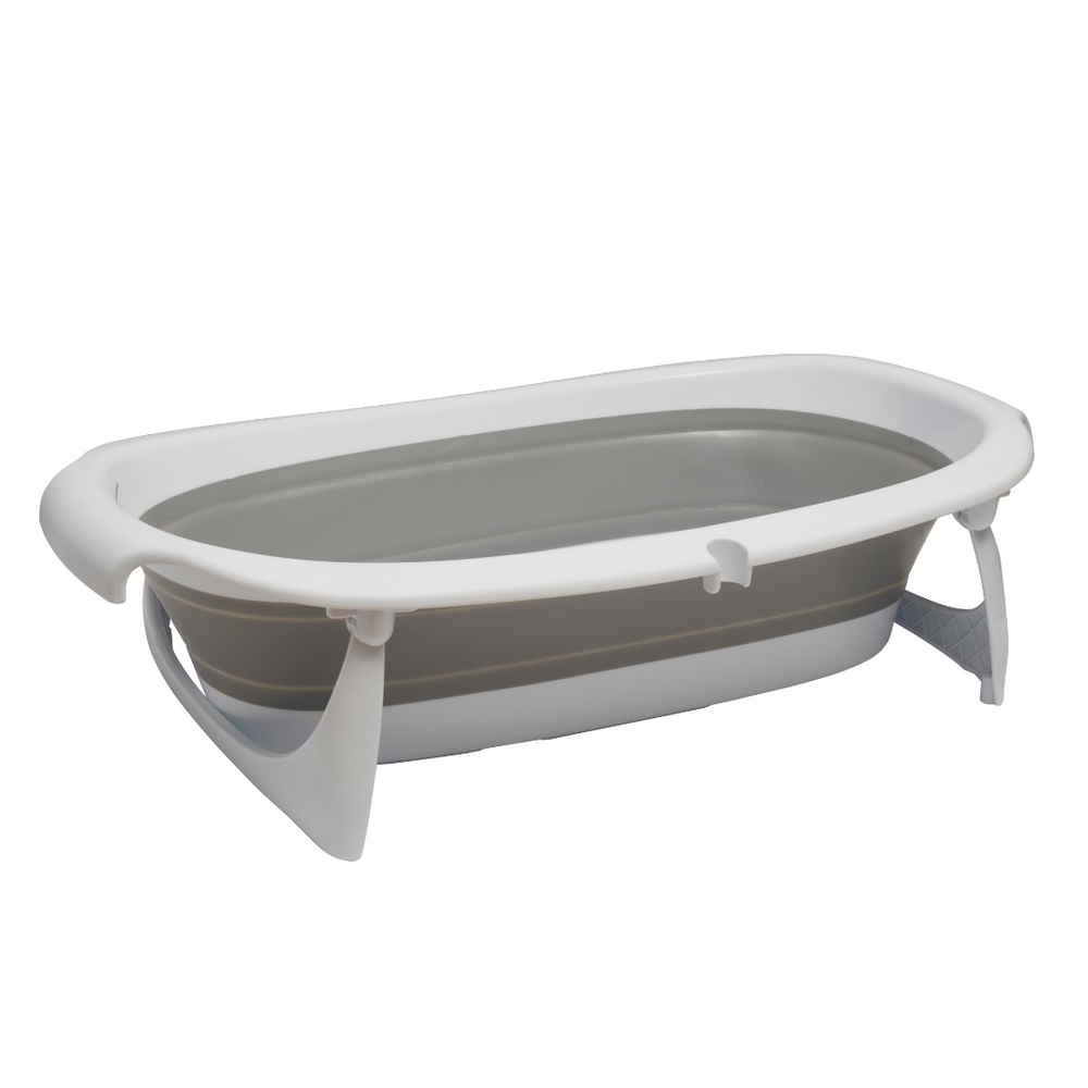 Vital Baby Foldable Compact Baby Bath - White & Grey