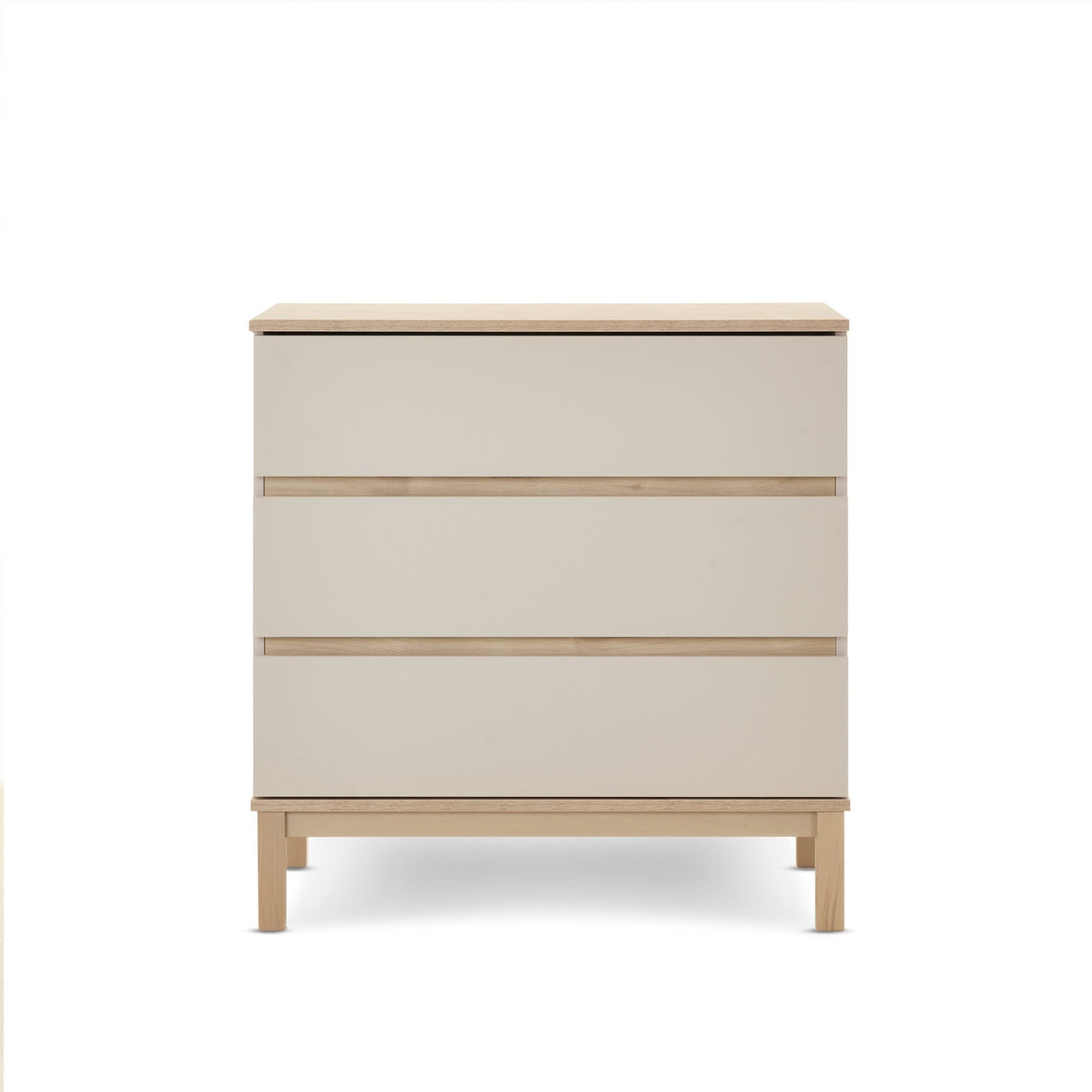 Obaby Astrid Mini 3 Piece Nursery Furniture Set with Mini Cot Bed & Dresser - Satin