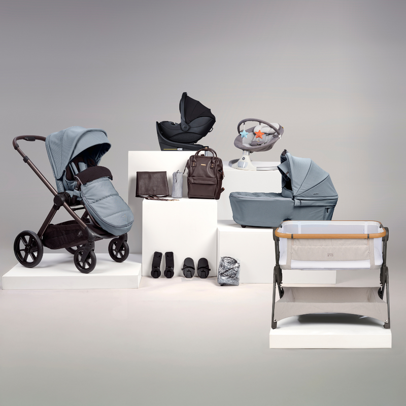 BabaBing 16 Piece Raffi Travel & Home Bundle with Spin Car Seat & ISOFIX Base - Duck Egg