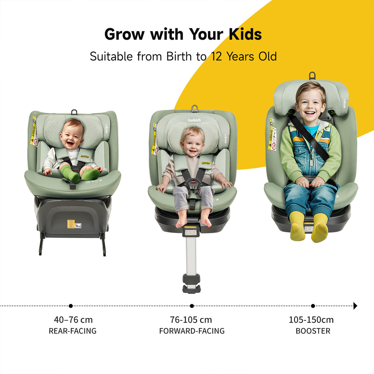 Jovikids Ranger Rotating Car Seat - Green