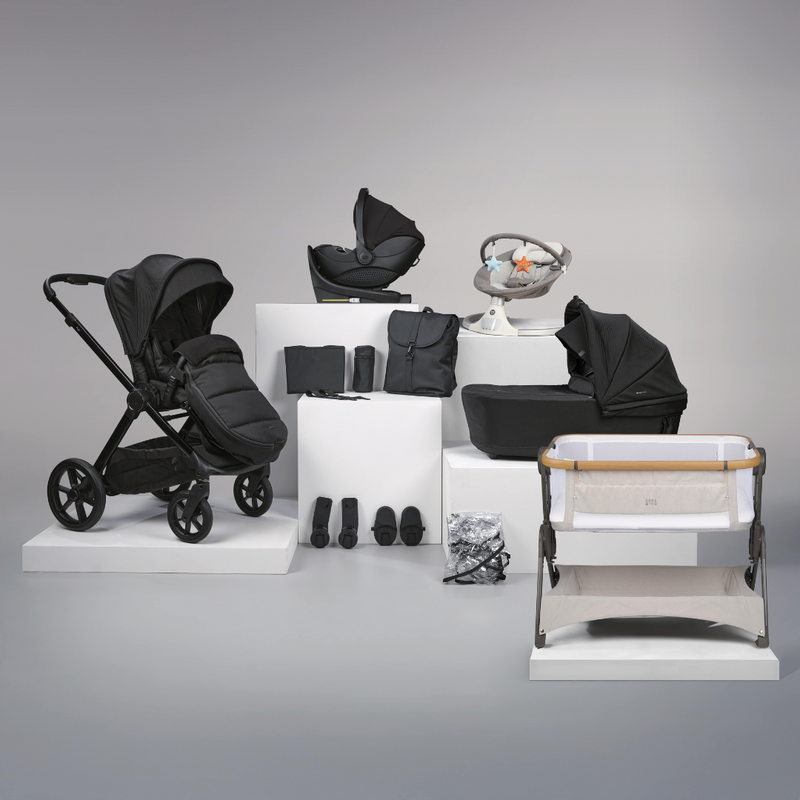 BabaBing 16 Piece Raffi Travel & Home Bundle with Spin Car Seat & ISOFIX Base - Gloss Black