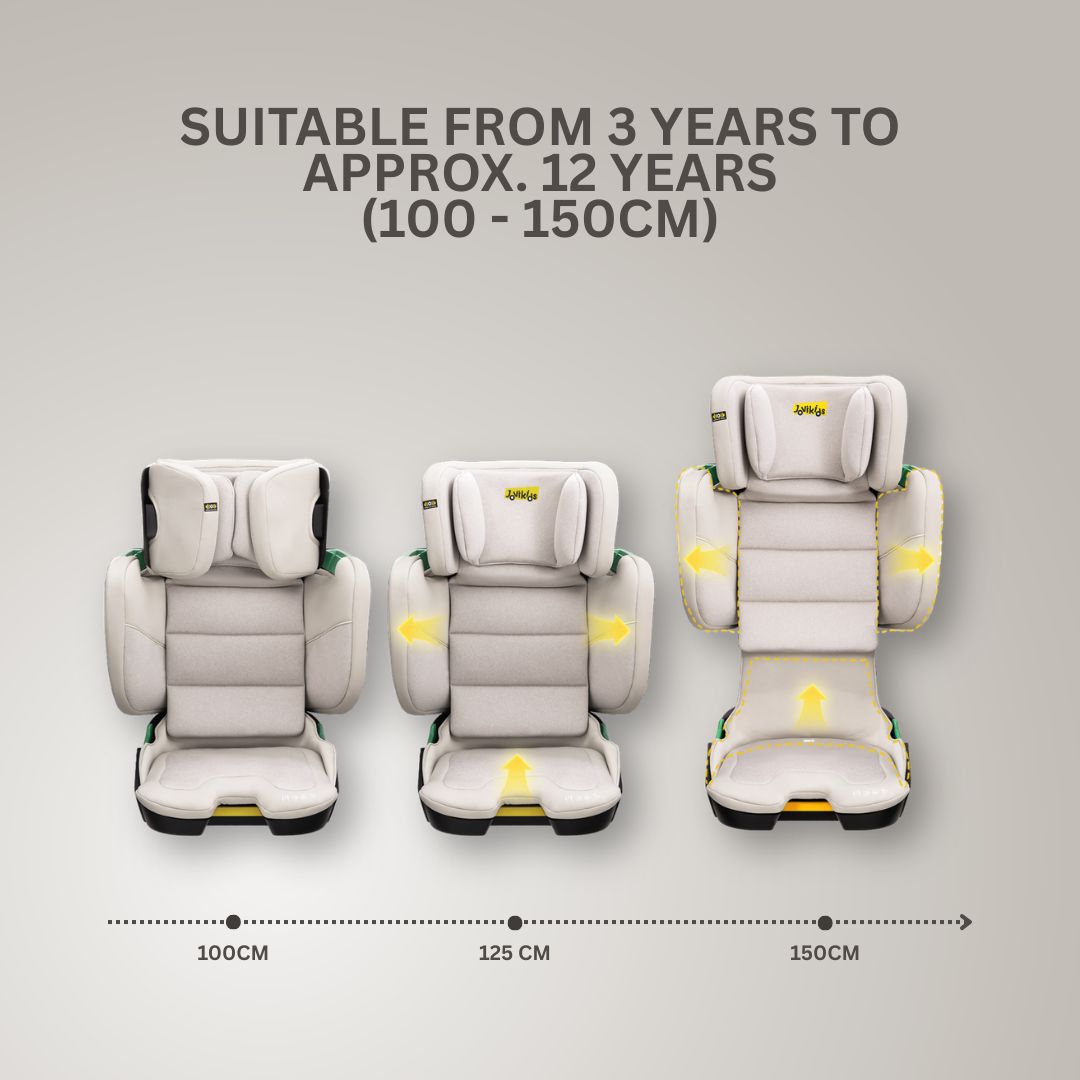 Jovikids Rober+ Folding High Back Booster - Milkstone