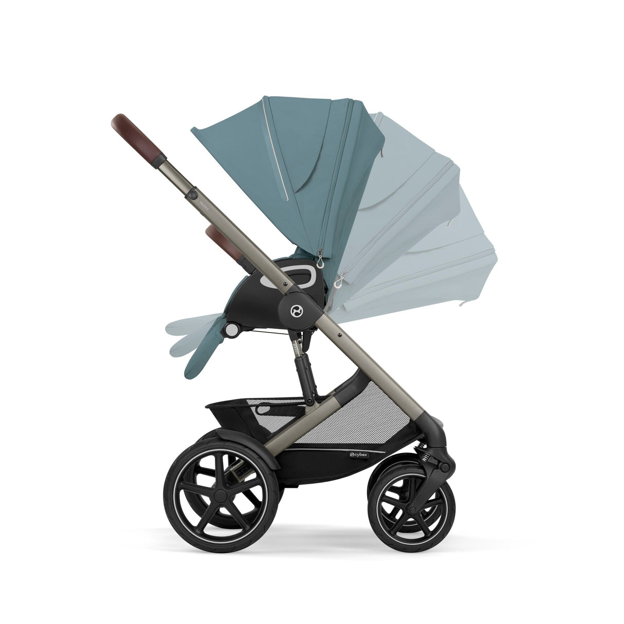 Cybex Talos S Lux Newborn Nest Travel System with Cloud G Car Seat & ISOFIX Base - Stormy Blue