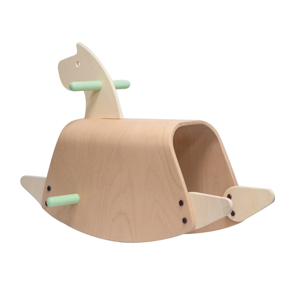 MamaToyz Pinto Wooden Rocking Horse