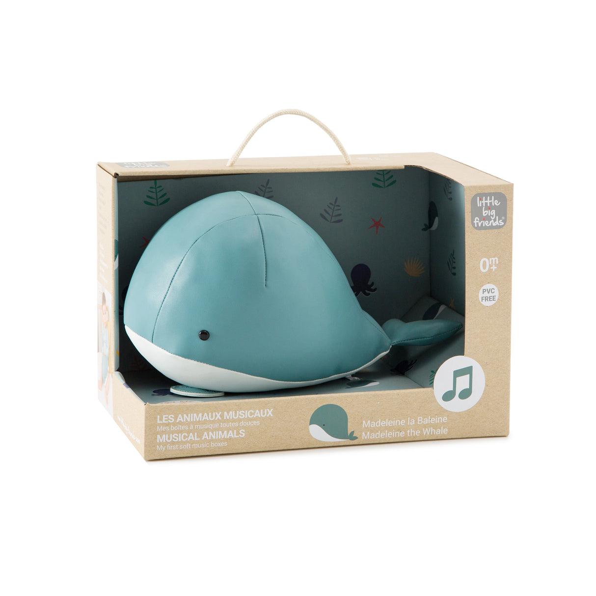 Little Big Friends: Sea Collection Pull-String Musical Animal Toy - Madeleine the Whale