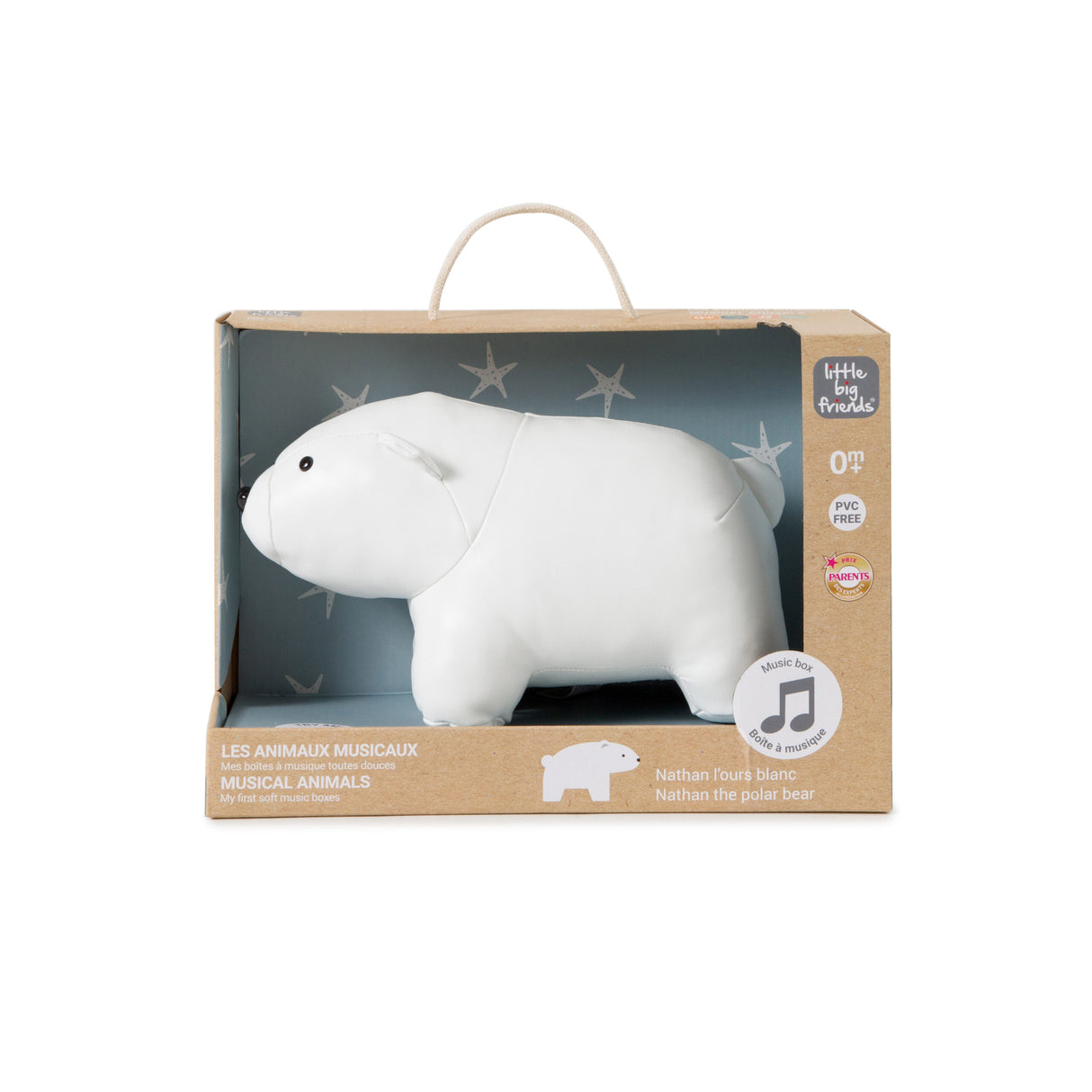 Little Big Friends: Sea Collection Pull-String Musical Animal Toy - Nathan the Polar Bear