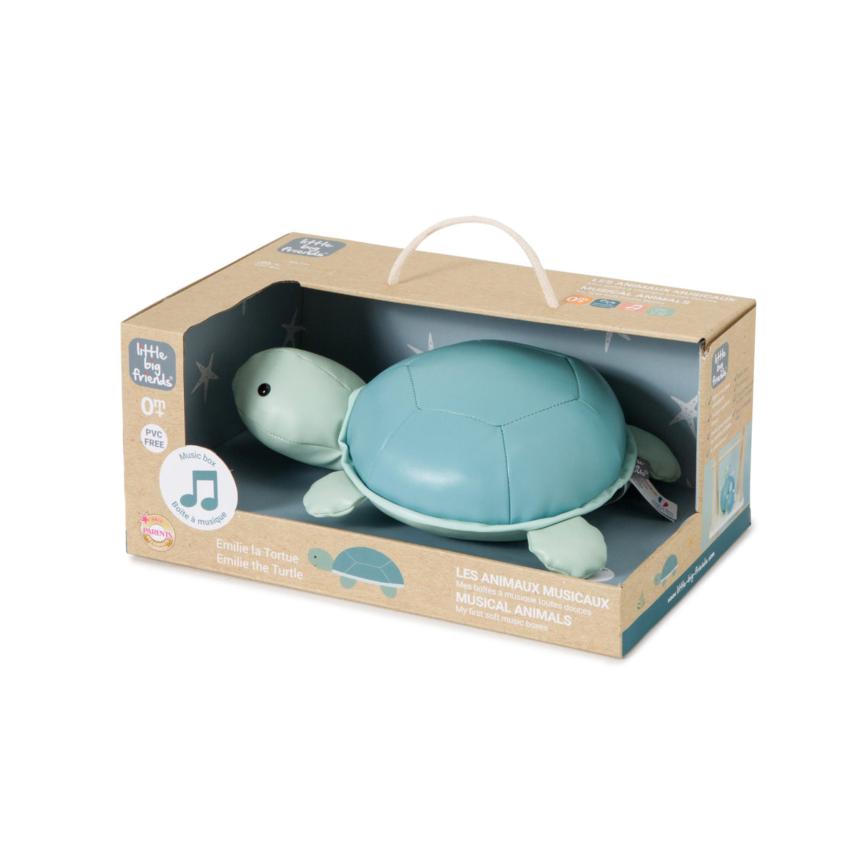 Little Big Friends: Sea Collection Pull-String Musical Animal Toy - Emilie the Turtle