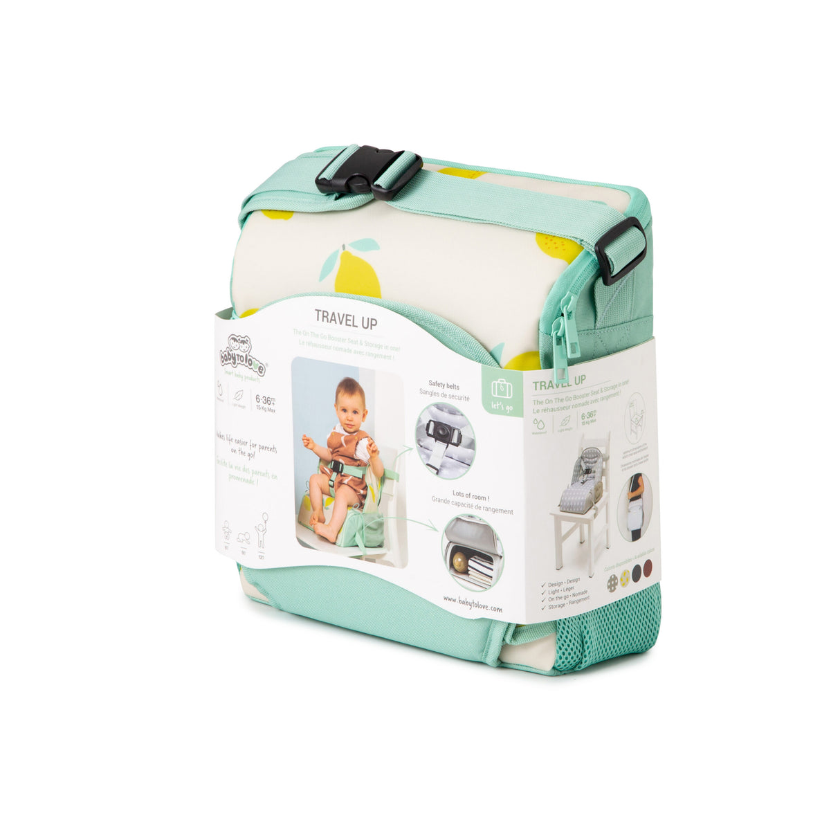 Baby to Love Travel Up Backpack Chair & Booster Seat - Happy Lemon