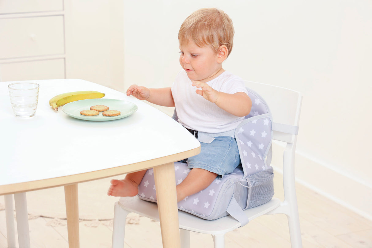 Baby to Love Travel Up Backpack Chair & Booster Seat - White Stars
