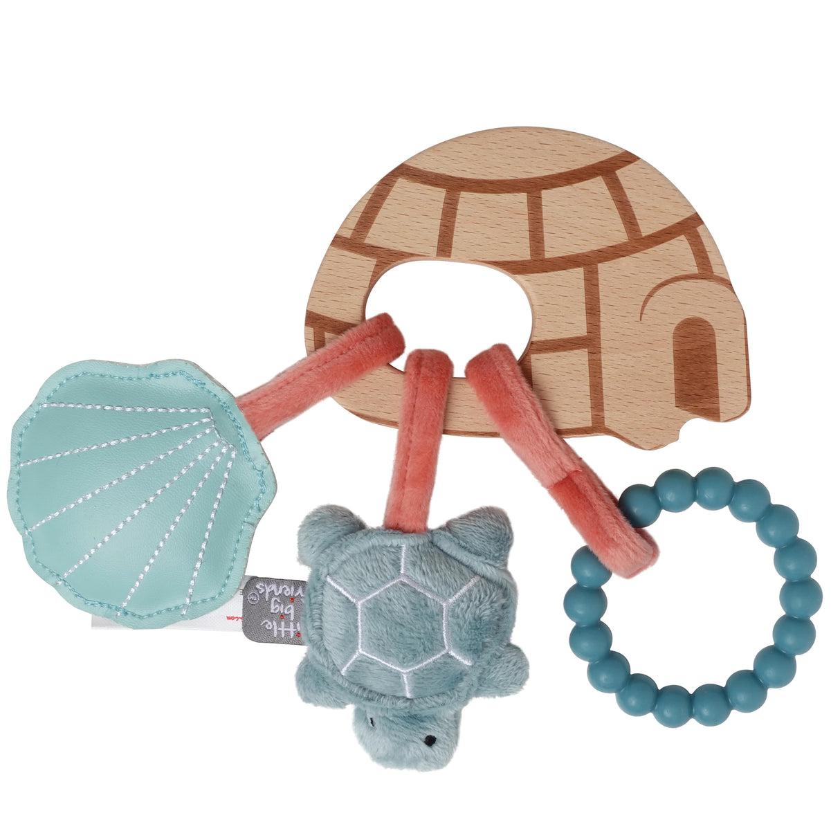 Little Big Friends Wooden Baby Rattle - Ocean