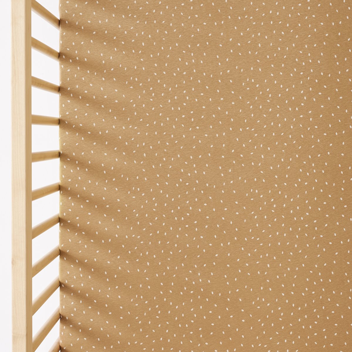 Little Green Sheep Organic Cot & Cot Bed Fitted Sheet - Honey Rice