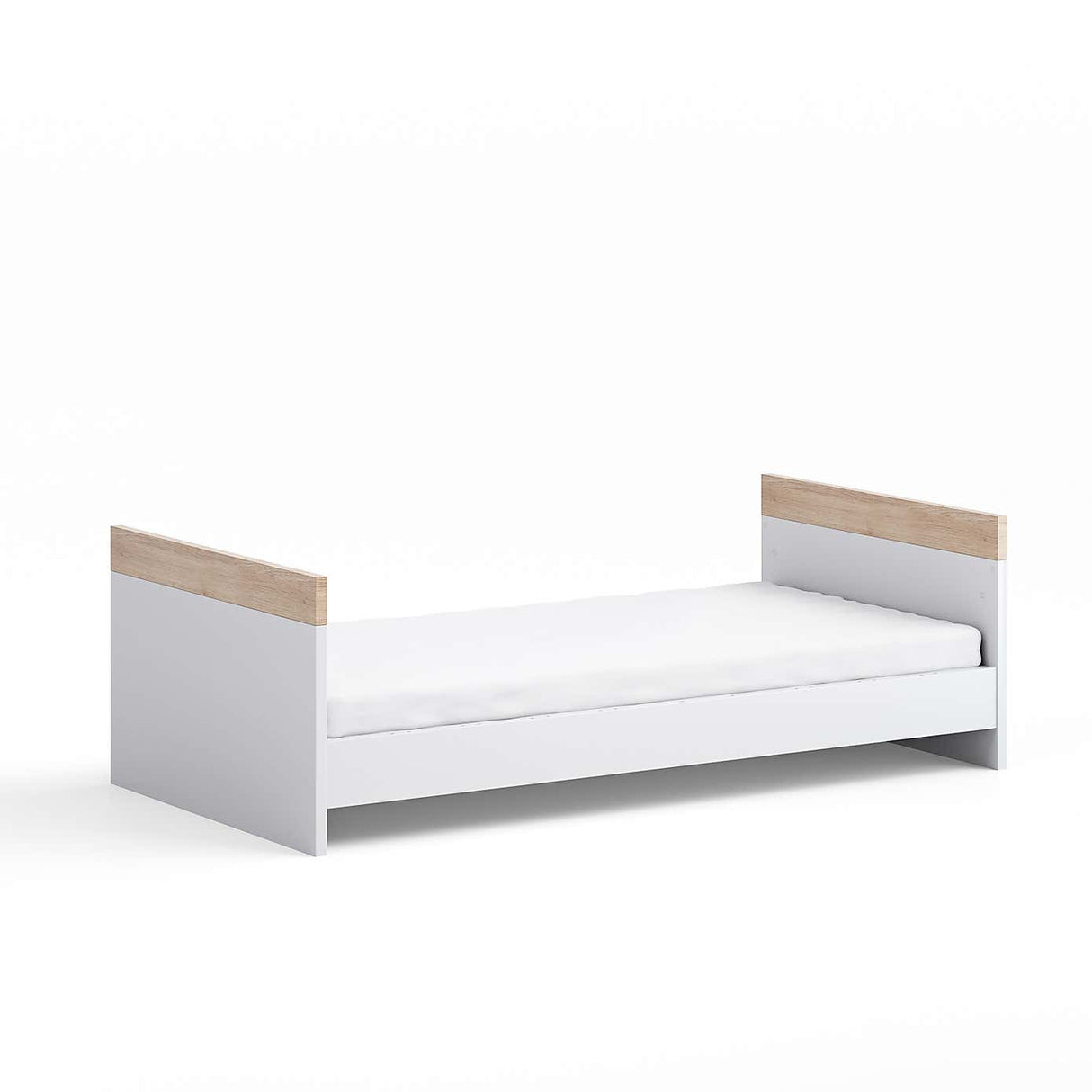 Little Acorns Burlington 2 Piece Nursery Furniture Set with Cot Bed and Dresser - White & Oak