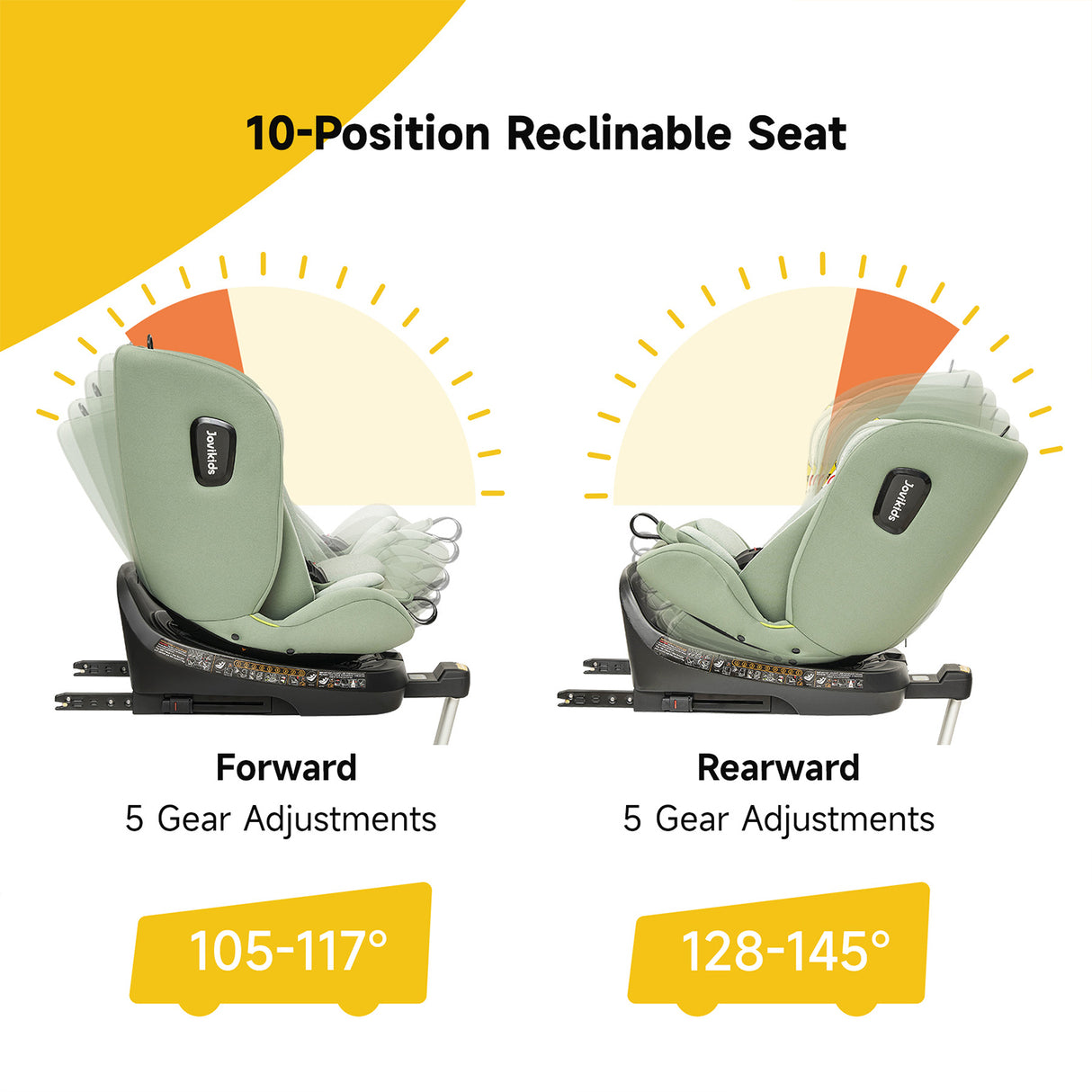 Jovikids Ranger Rotating Car Seat - Green