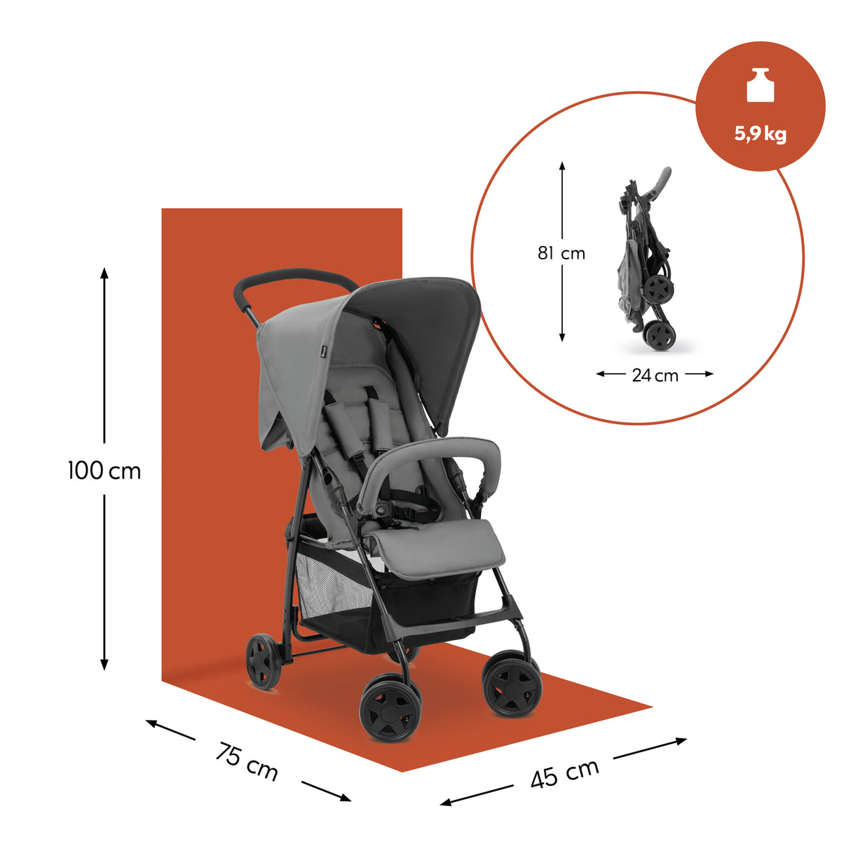 Hauck Sport Pushchair - Grey