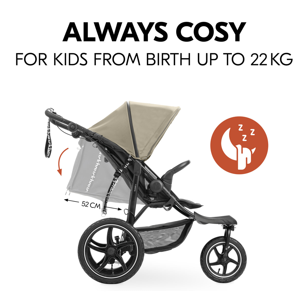 Hauck Runner 3 Pushchair - Olive